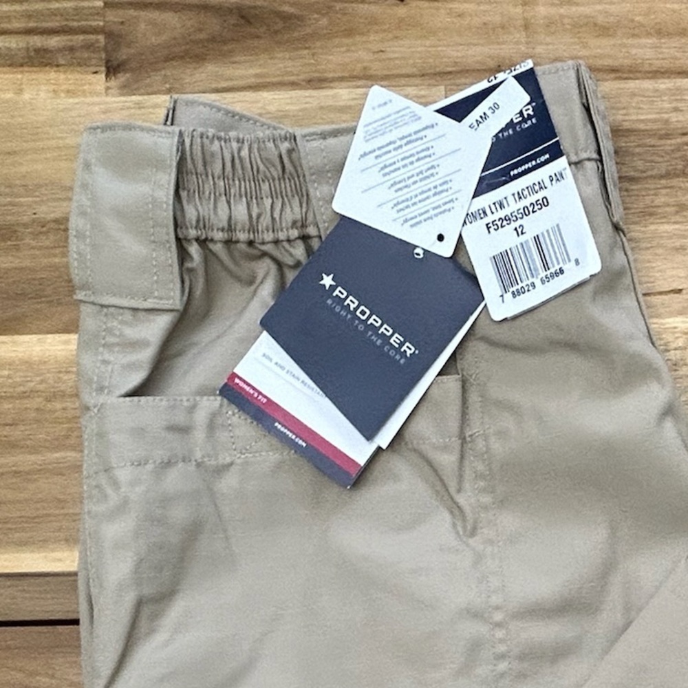 PROPPER Womens Lightweight Tactical Pant Teflon Stain Resistant Khaki Tan‎ Sz 12 - Picture 7 of 13